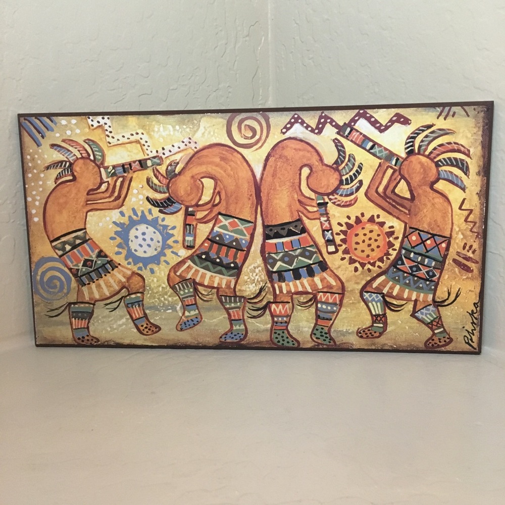 Wooden Kokopelli Wall Art - NWT